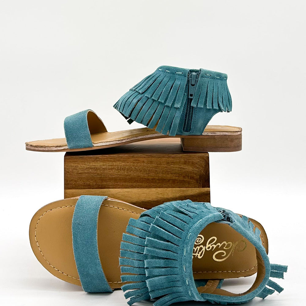 
                      
                        Fringe Star Sandal in Teal
                      
                    