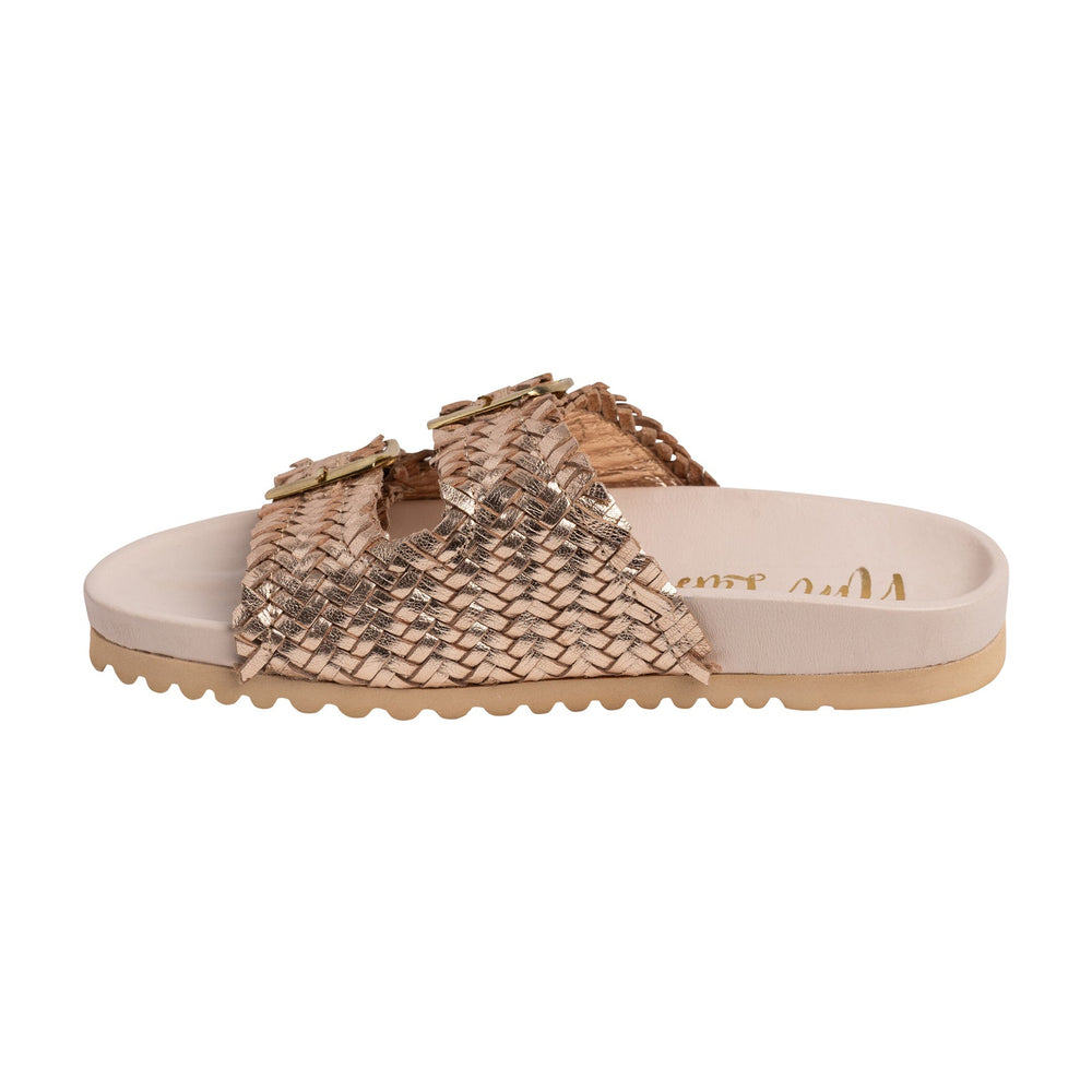 
                      
                        Intertwine Dual Woven Strap Slide in Champagne
                      
                    