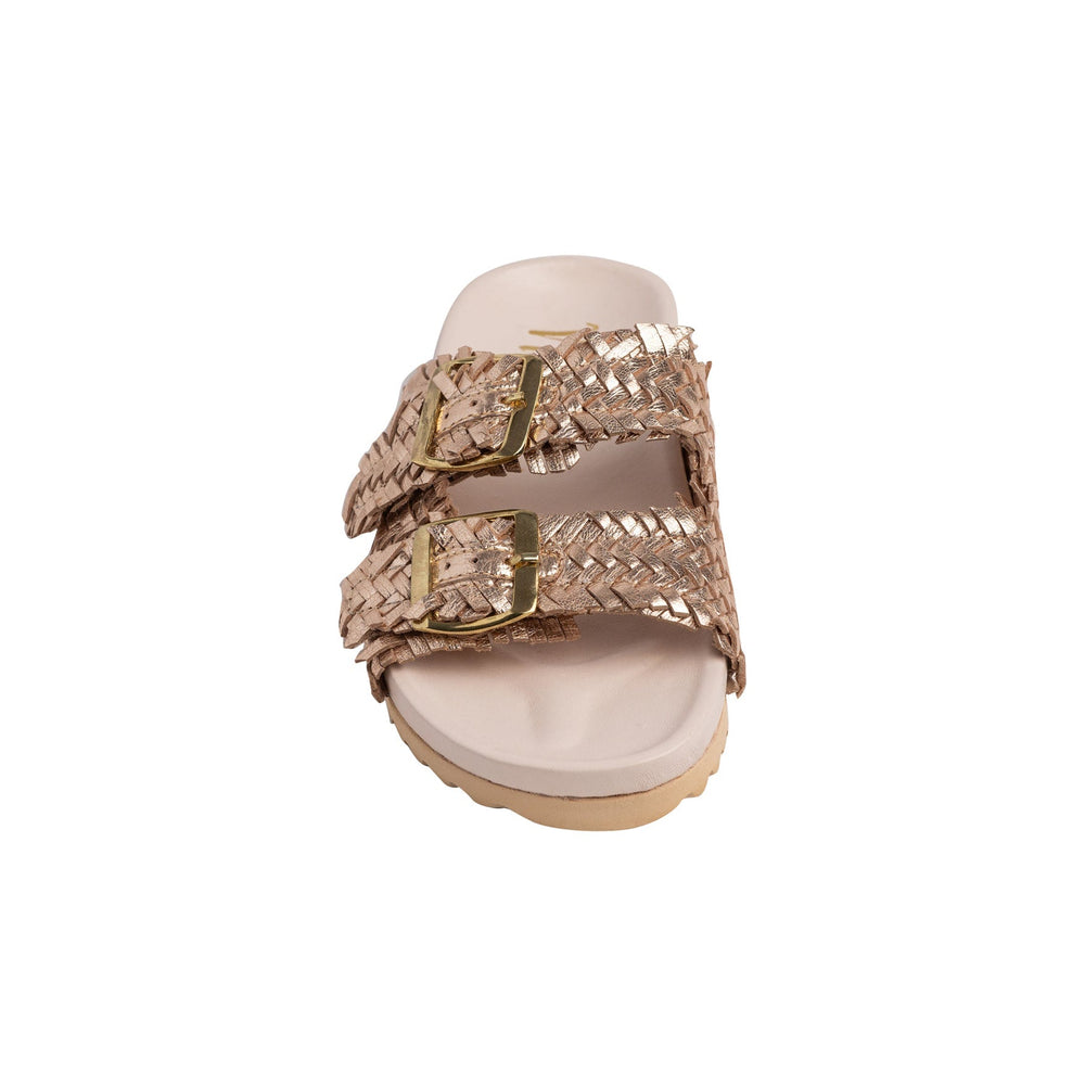 
                      
                        Intertwine Dual Woven Strap Slide in Champagne
                      
                    