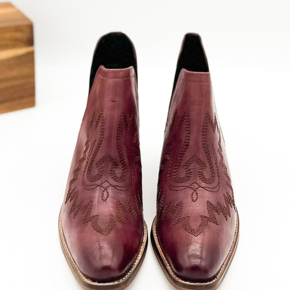 
                      
                        Kickin' Booties in Burgundy
                      
                    