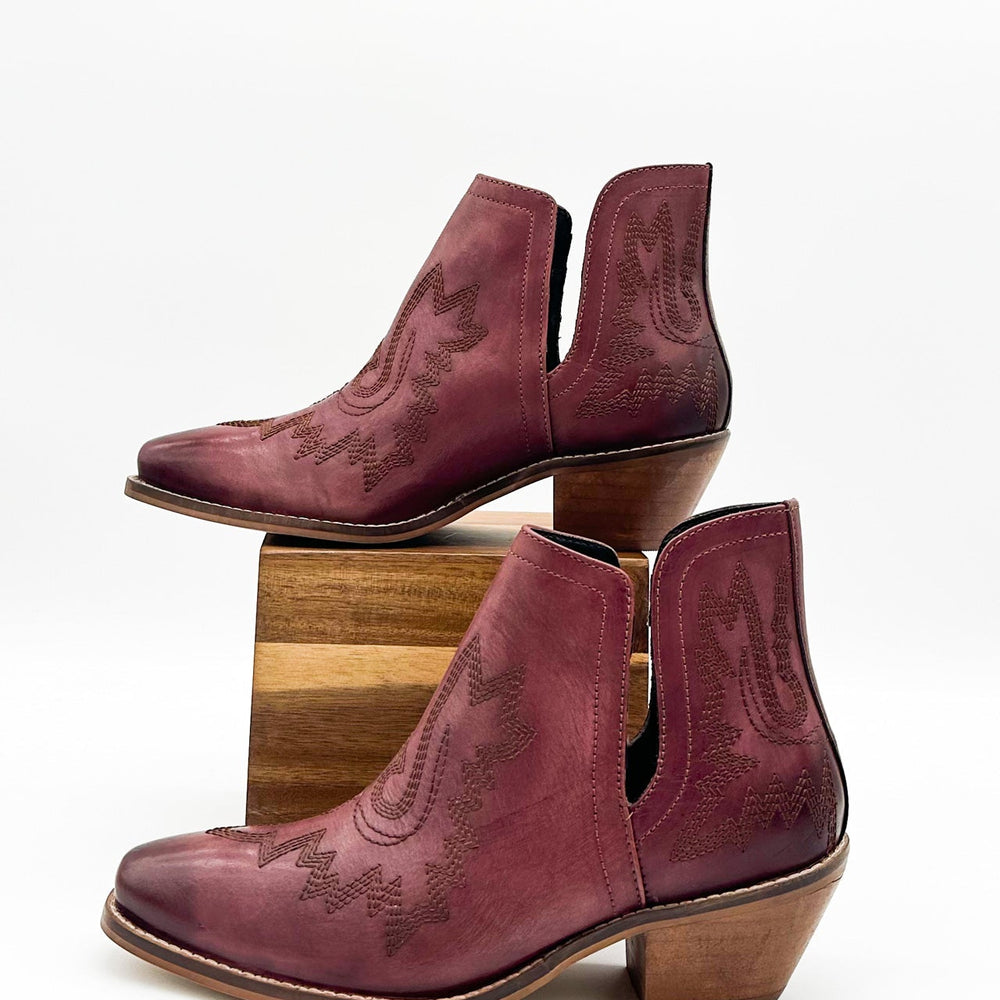 
                      
                        Kickin' Booties in Burgundy
                      
                    