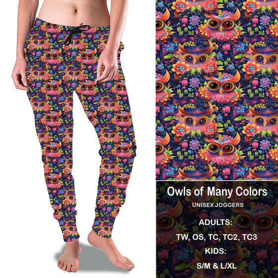 Owl of Many Colors - Full Joggers