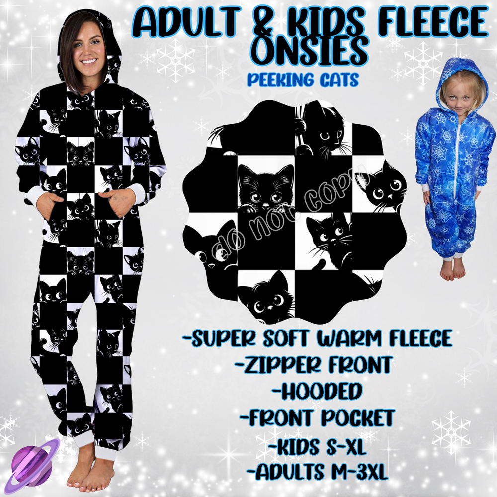 PEEKING CATS-ONESIES ROUND 3- PREORDER CLOSING 9/23