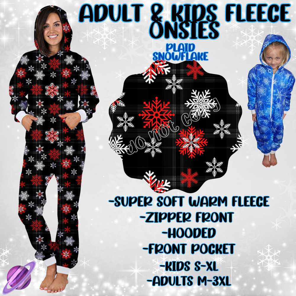 PLAID SNOWFLAKE-ONESIES ROUND 3- PREORDER CLOSING 9/23