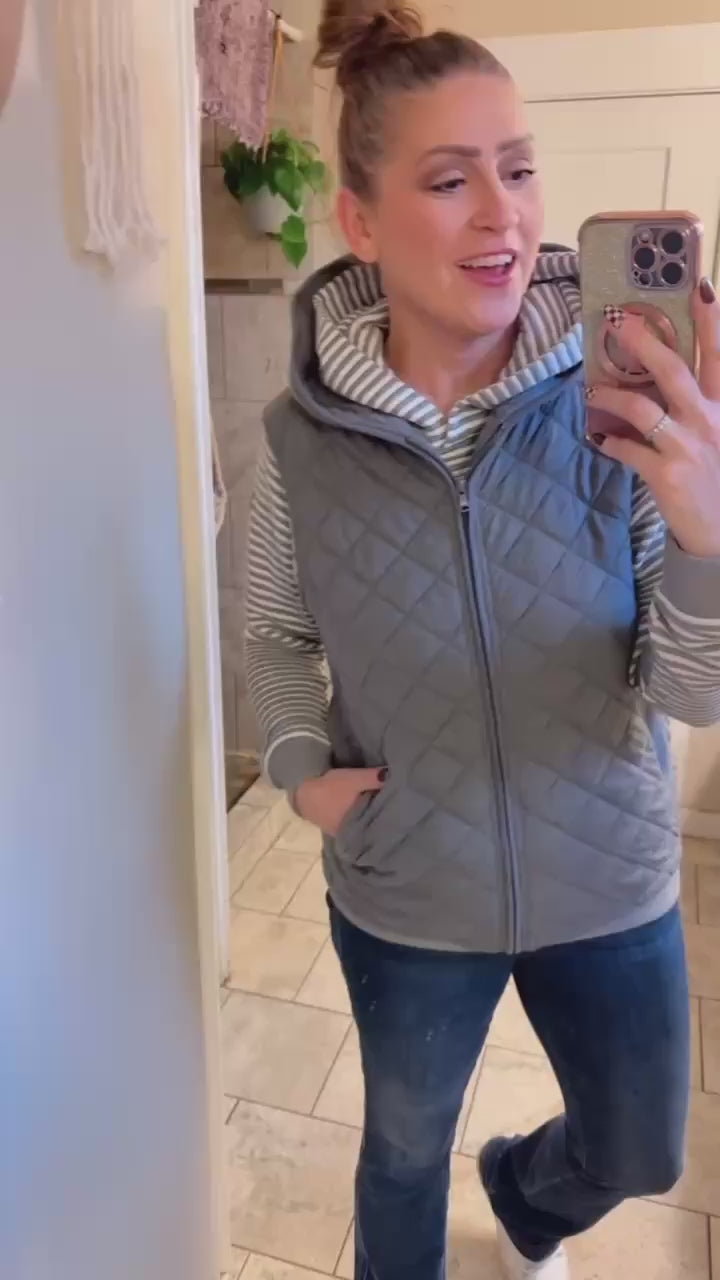 Video describing the Heather Hooded Vest by Michelle Mae