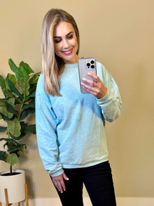  Michelle Mae Catherine Corded Pullover - Ocean Blue