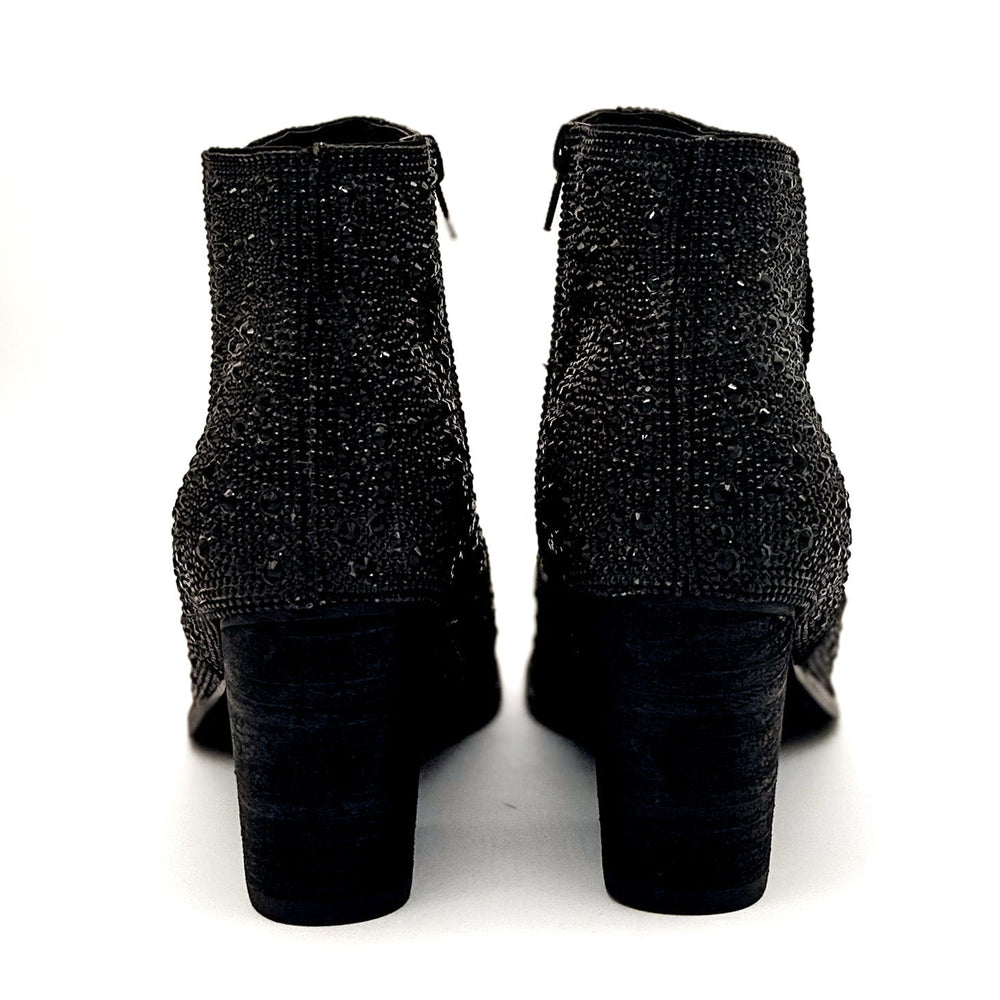 
                      
                        Shine Star Rhinestone Bootie in Black
                      
                    