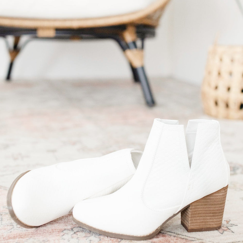 
                      
                        Tarim Bootie in White
                      
                    