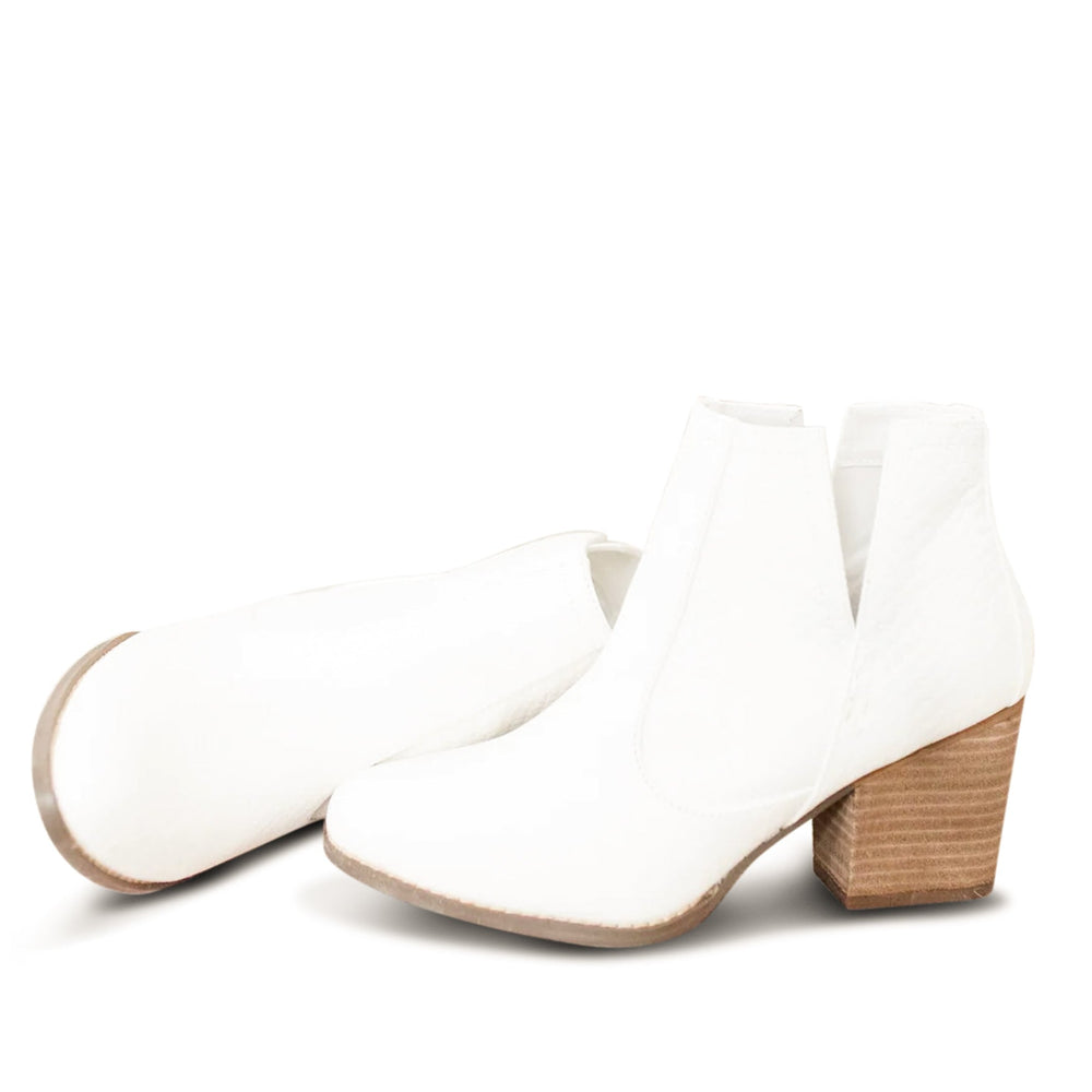 
                      
                        Tarim Bootie in White
                      
                    