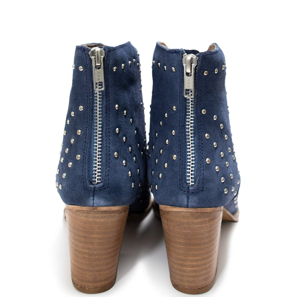 
                      
                        Twilight Studded Heeled Ankle Boot in Denim
                      
                    