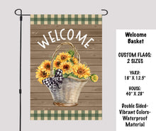  Welcome Basket Garden Flags
