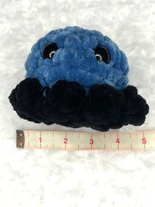  Medium Crochet Octopus - Blue and Black