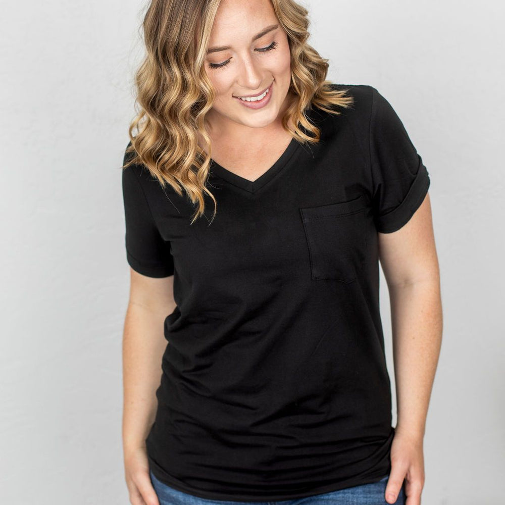 
                  
                    in stock sophie pocket tee - black
                  
                